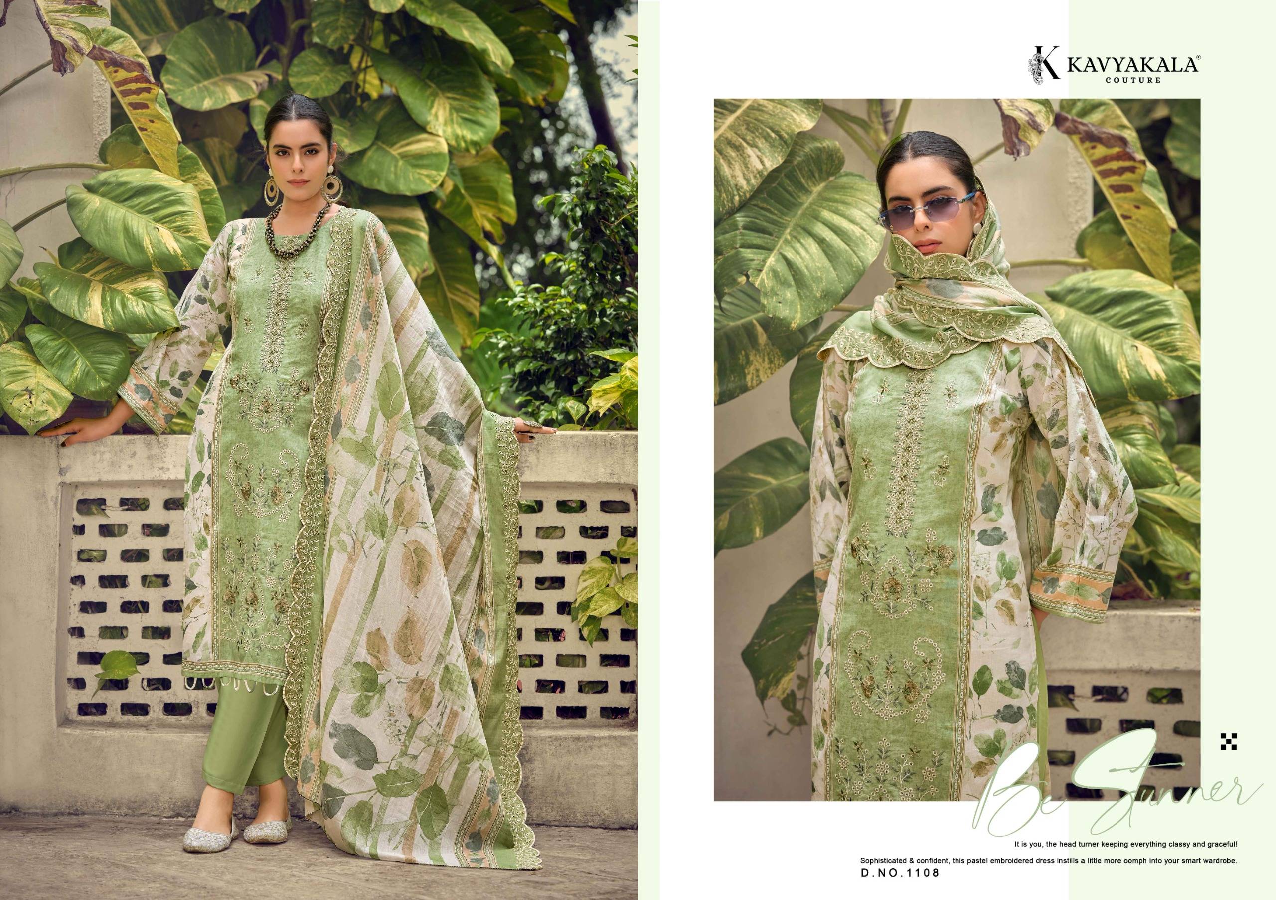 BIN SAEED Vol 11 ‎By KAVYA‎‎ KALA 1101 To 1108 Series Beautiful Festive Suits Stylish Fancy Colorful Casual Wear & Ethnic Wear PURE‎ CAMBRIC Print Dresses At Wholesale Price